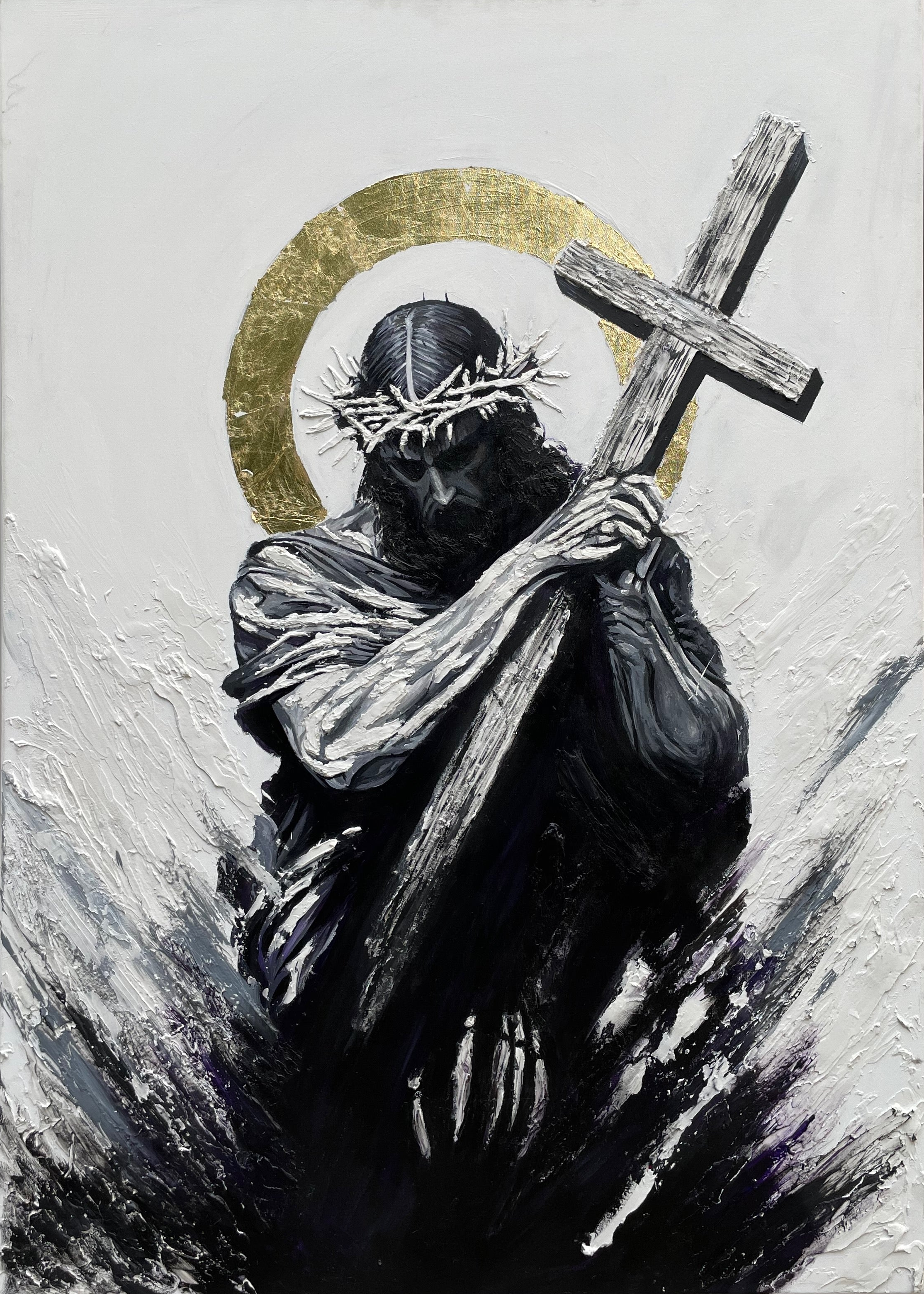 Jesus defeating Satan