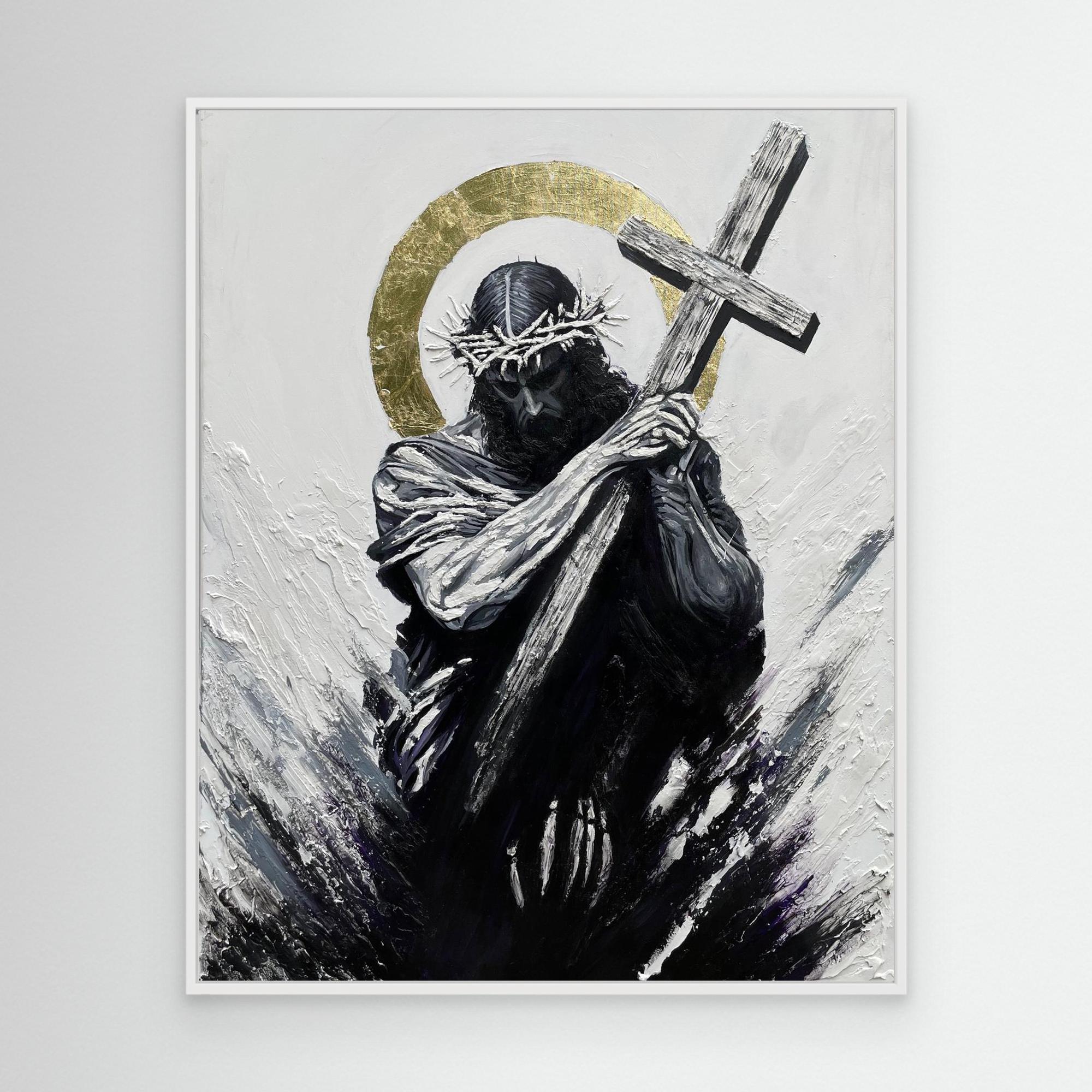 Jesus defeating Satan